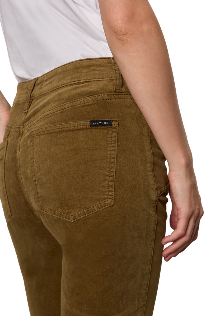 Sanctuary High Waist Bootcut Velveteen Pants, Alternate, color, Dirty Martini