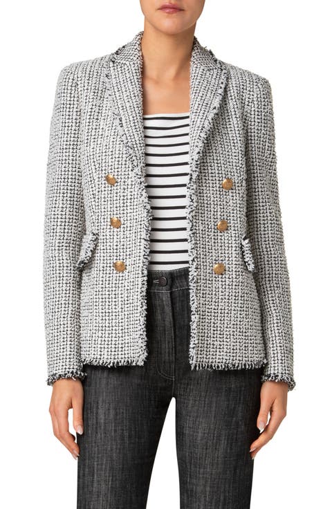 Fringe Tweed Blazer