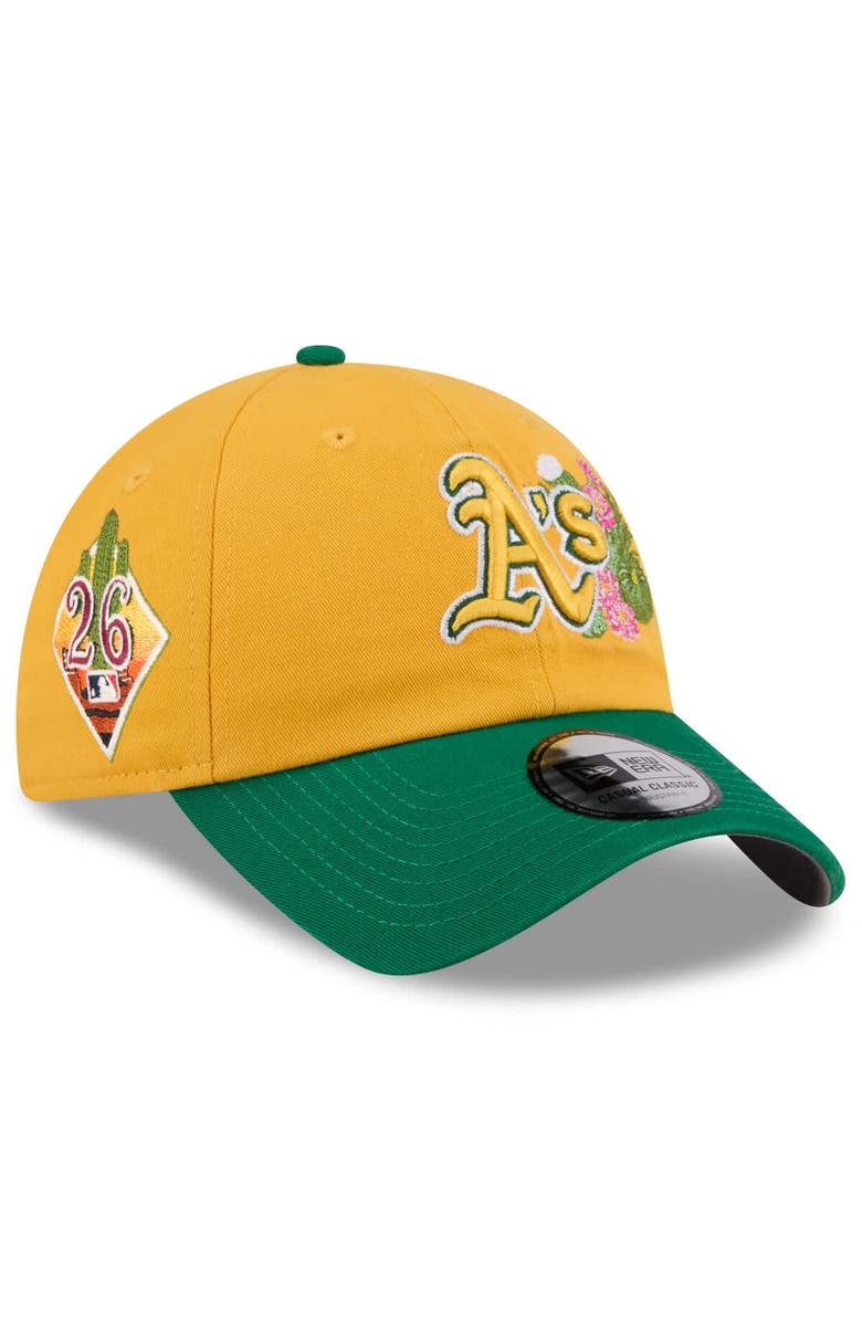 New Era Men's New Era  Gold/Green Athletics 2026 Spring Training Casual Classic Adjustable Hat, Main, color, Gold