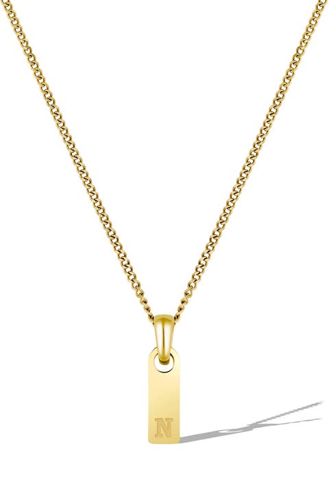 Men's Initial Pendant Necklace