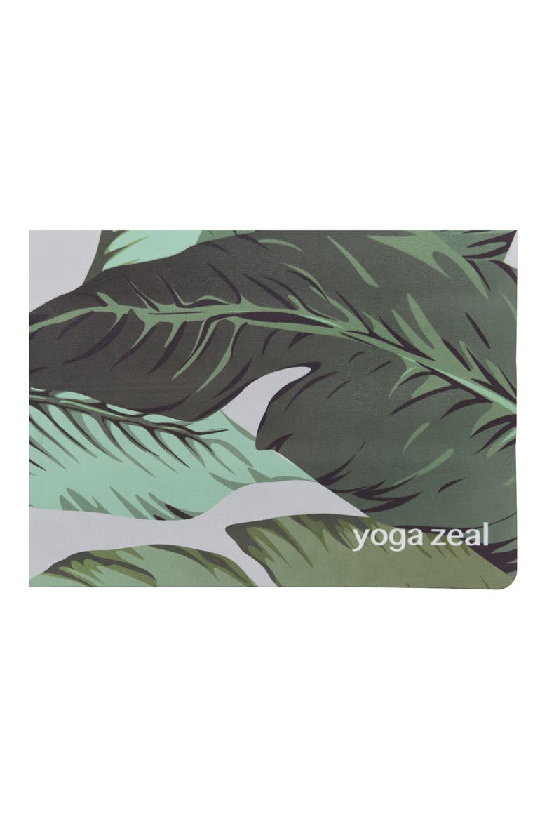 Banana Leaf Print Yoga Mat, Alternate, color, GREEN