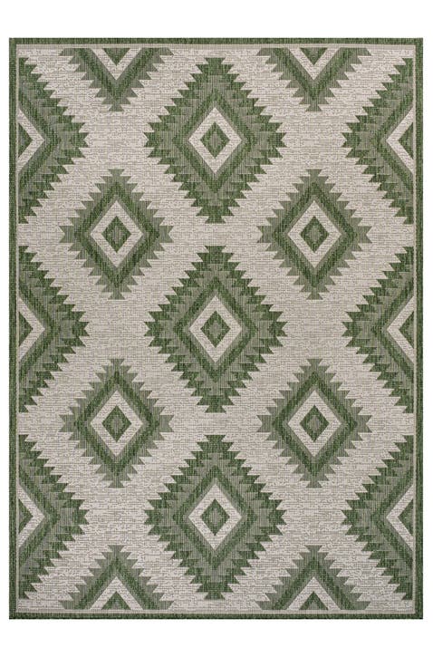 Lior Geometric Moroccan Diamond Indoor/Outdoor Area Rug