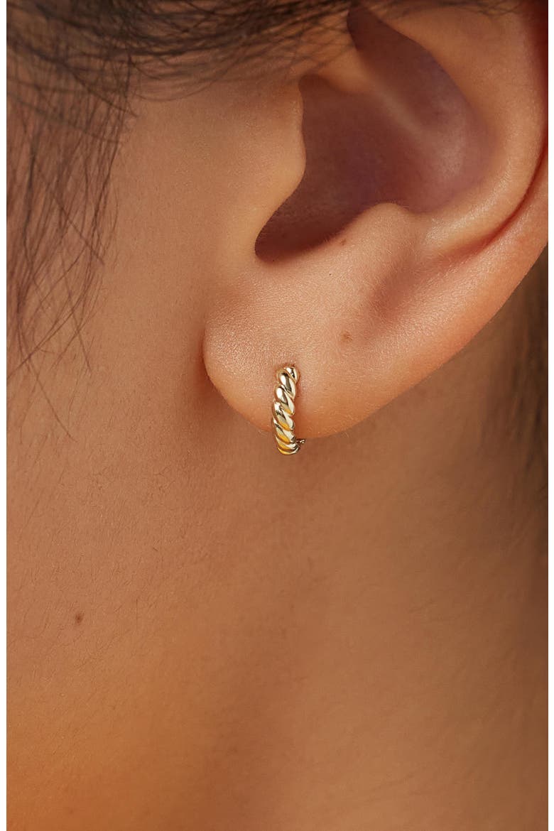 Twisted Hoop Earrings - Gold Twist Hoops, Alternate, color, Gold