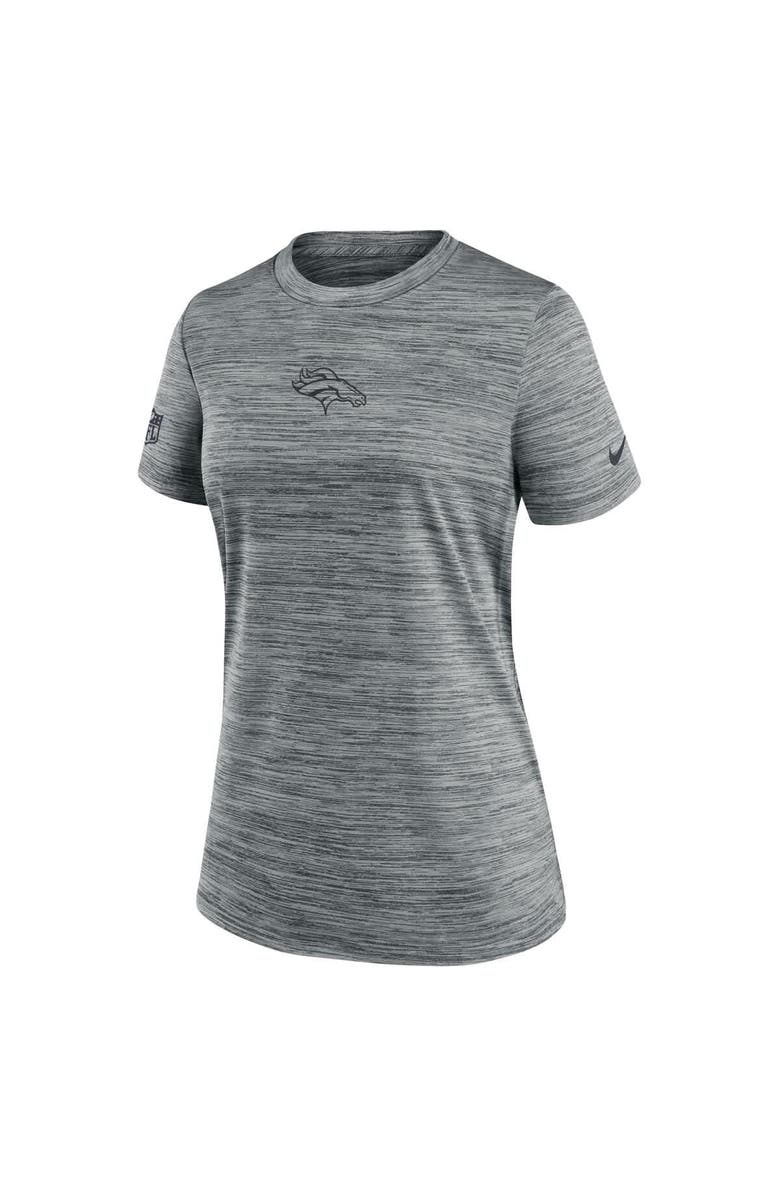 Nike Women's Nike Gray Denver Broncos Sideline Velocity Performance T-Shirt, Alternate, color, Gray