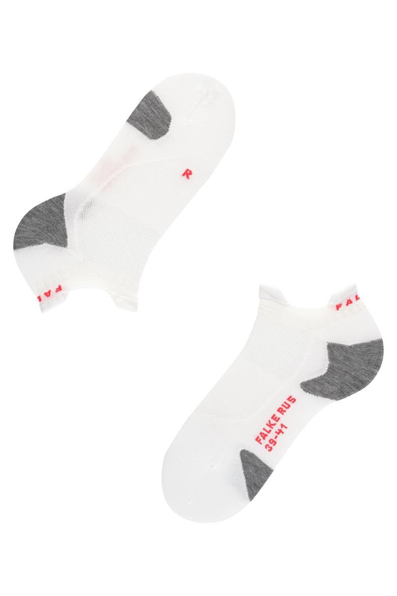 RU5 Race Invisible Running Socks, Alternate, color, White-Mix