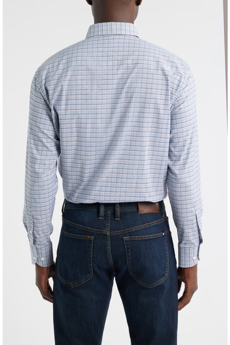 Leavenworth Check Performance Twill Button-Down Shirt, Alternate, color, BLUE HAZE
