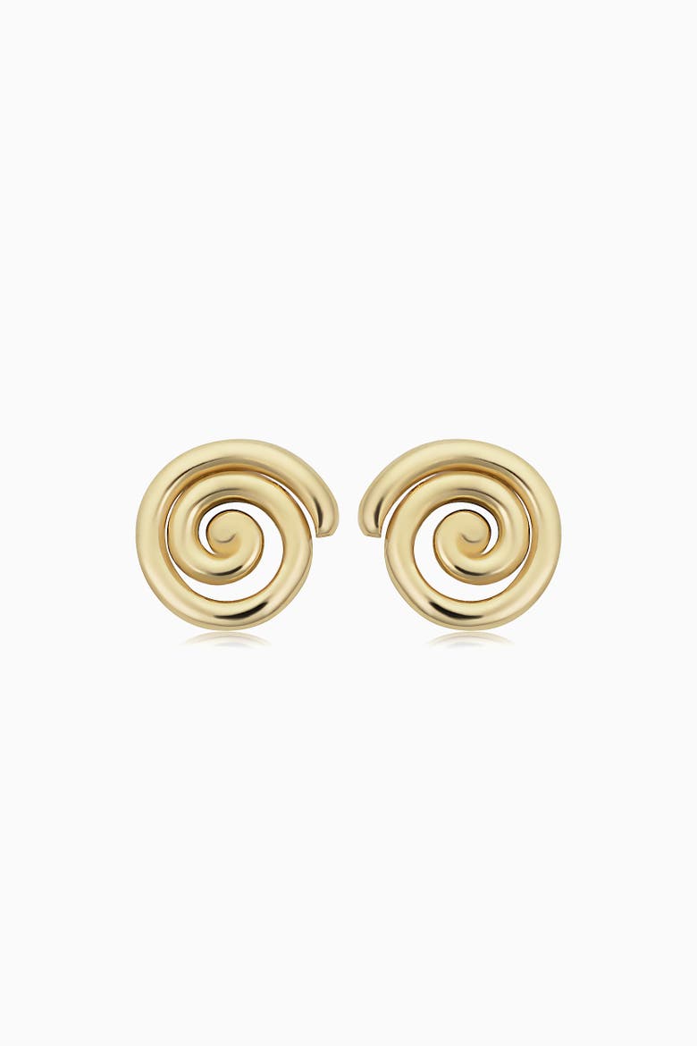 14K Yellow Gold Da Vinci Round Studs, Main, color, Yellow Gold