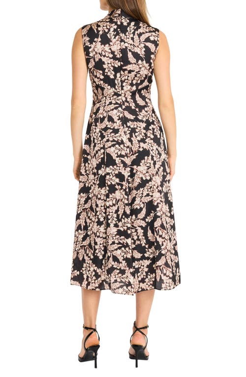 Maggy London Cowl Neck Satin Midi Dress