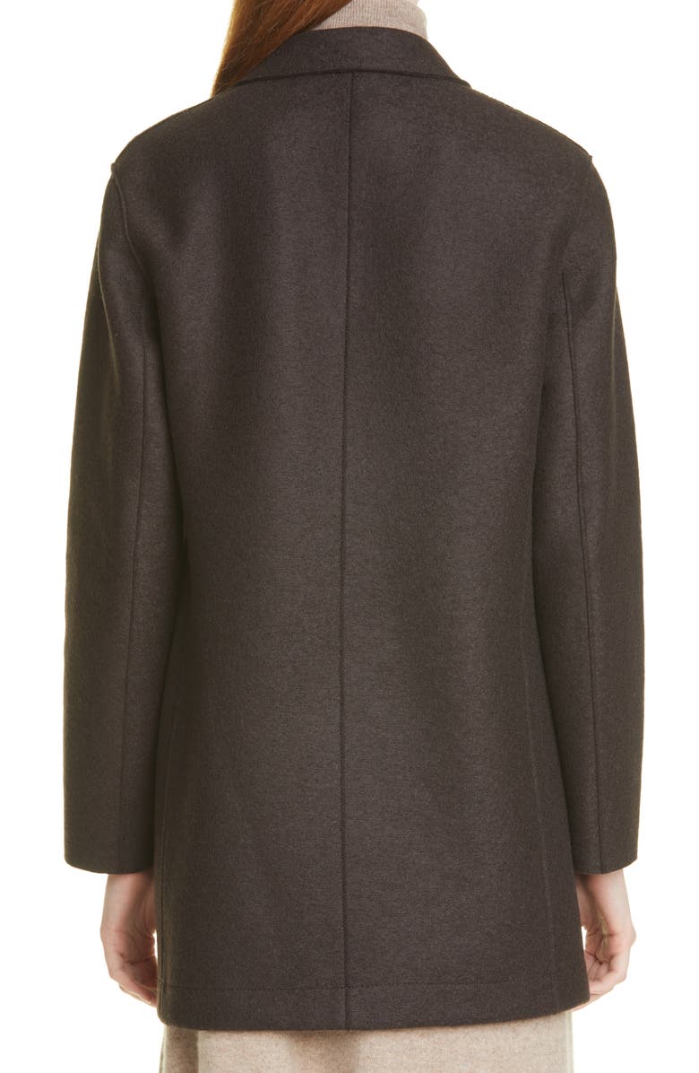 Harris Wharf London Pressed Wool Peacoat, Alternate, color,