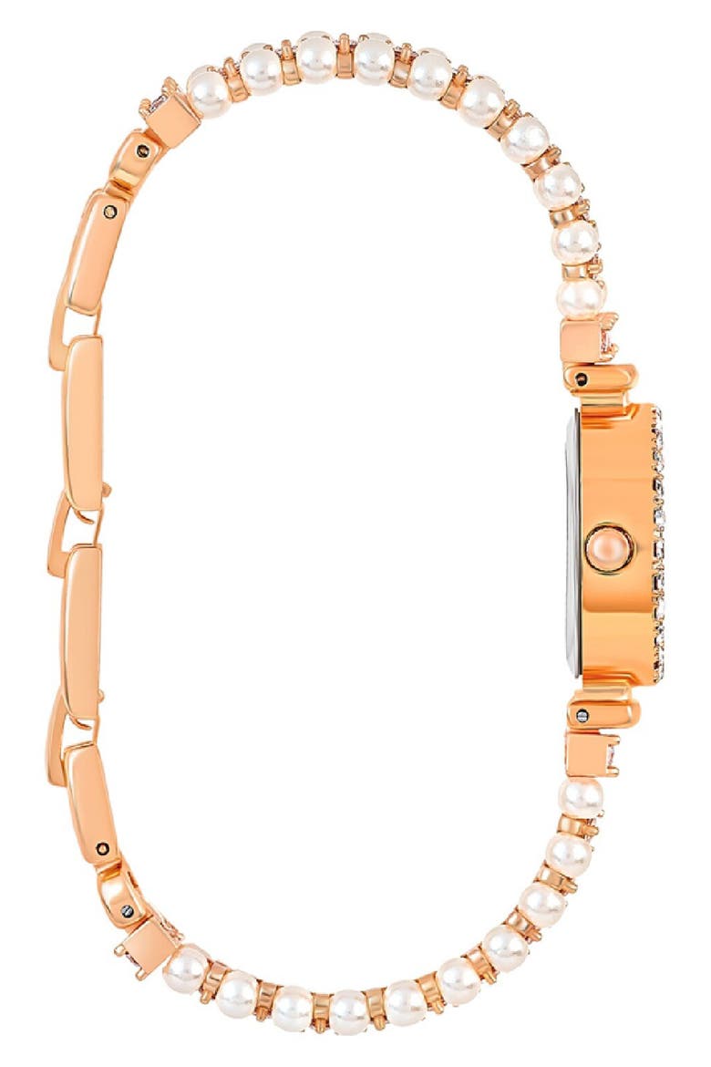 Mother-of-Pearl Quartz Bracelet Watch, 25mm, Alternate, color, ROSEGOLD