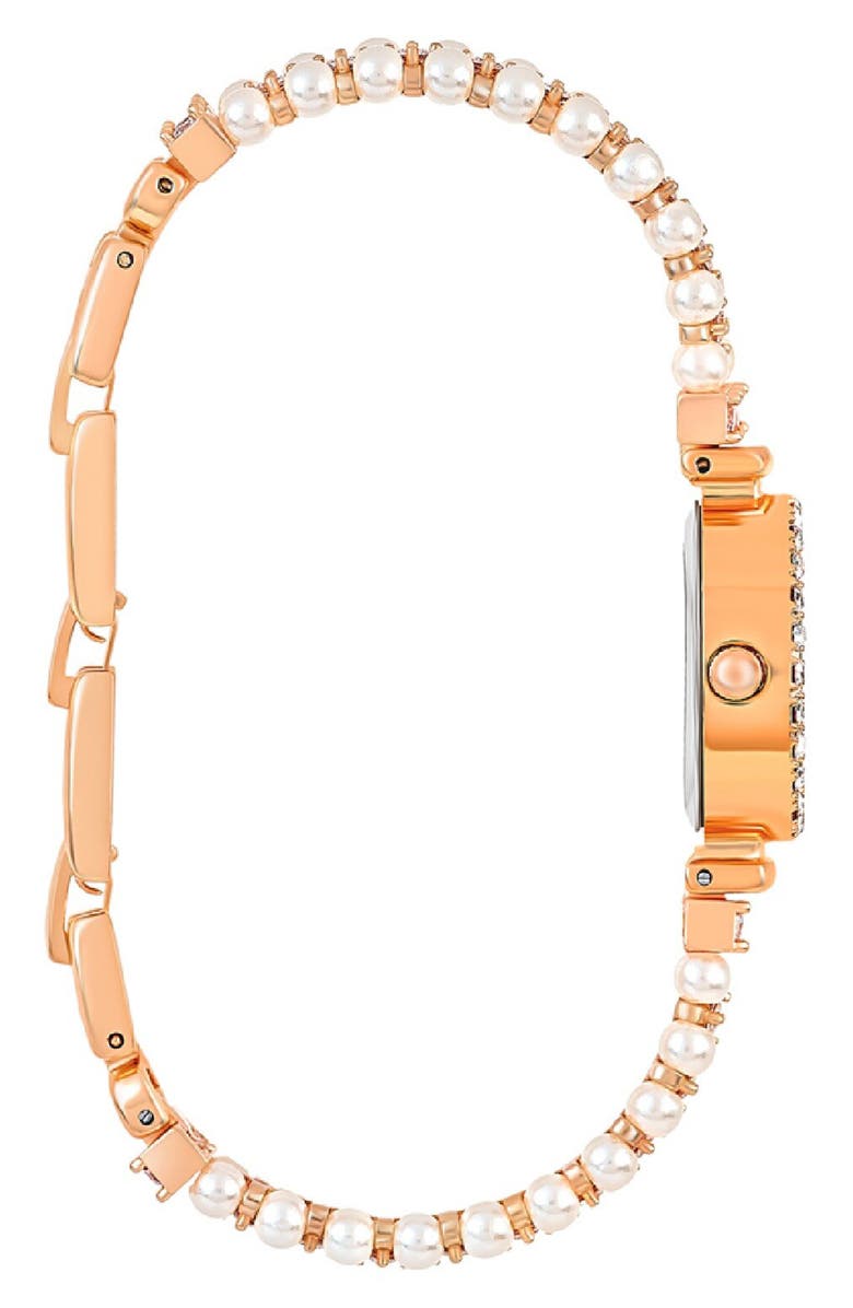 Danecraft Mother-of-Pearl Quartz Bracelet Watch, 25mm, Alternate, color, Rosegold
