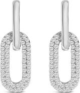 Haus of Brilliance 10K Gold 1/2 Cttw Lab Grown Diamond Dangling Paperclip Drop Earrings