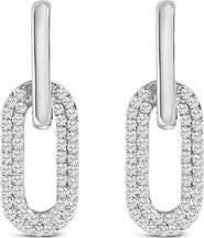 Haus of Brilliance 10K Gold 1/2 Cttw Lab Grown Diamond Dangling Paperclip Drop Earrings