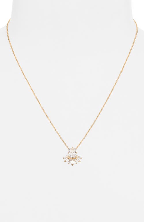 Nadri Stellar Half Halo Pendant Necklace In Gold