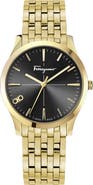 FERRAGAMO Salvatore Ferragamo Women's Slim Formal Black Dial Stainless Steel Bracelet Watch, 35mm x 7.5mm