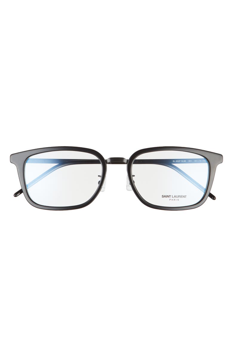 Saint Laurent 54mm Square Optical Glasses, Main, color, 