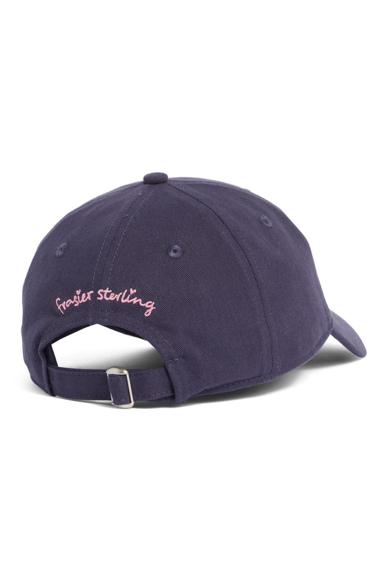 Embroidered Caviar Baseball Cap, Alternate, color, BLUE