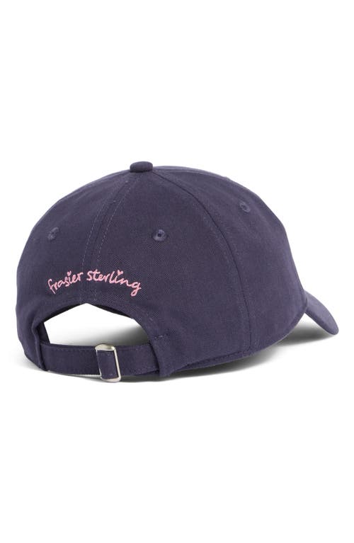 Frasier Sterling Embroidered Caviar Baseball Cap In Blue