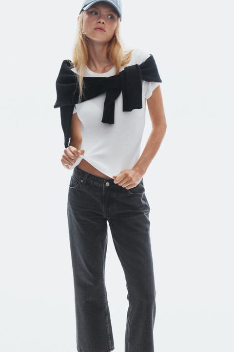 Bootcut Regular-waist Cropped Jeans