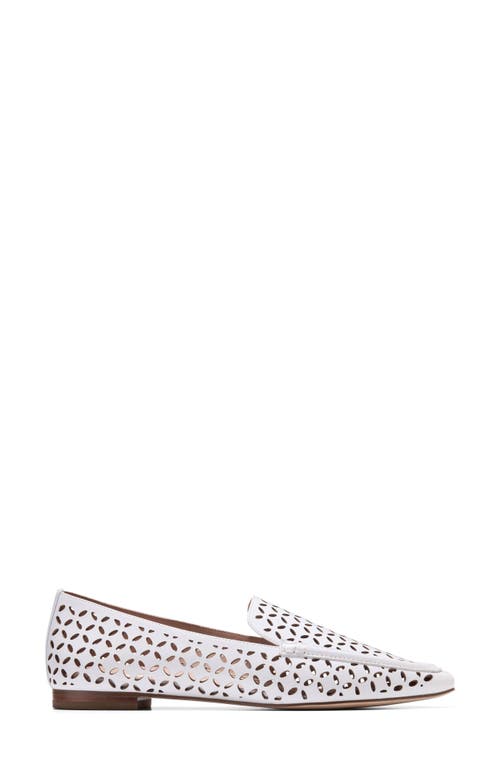 Cole Haan Chantal Loafer In White Perforated Leather