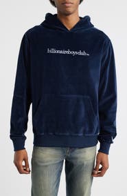 Billionaire Boys Club BB Mission Logo Embroidered Velour Hoodie