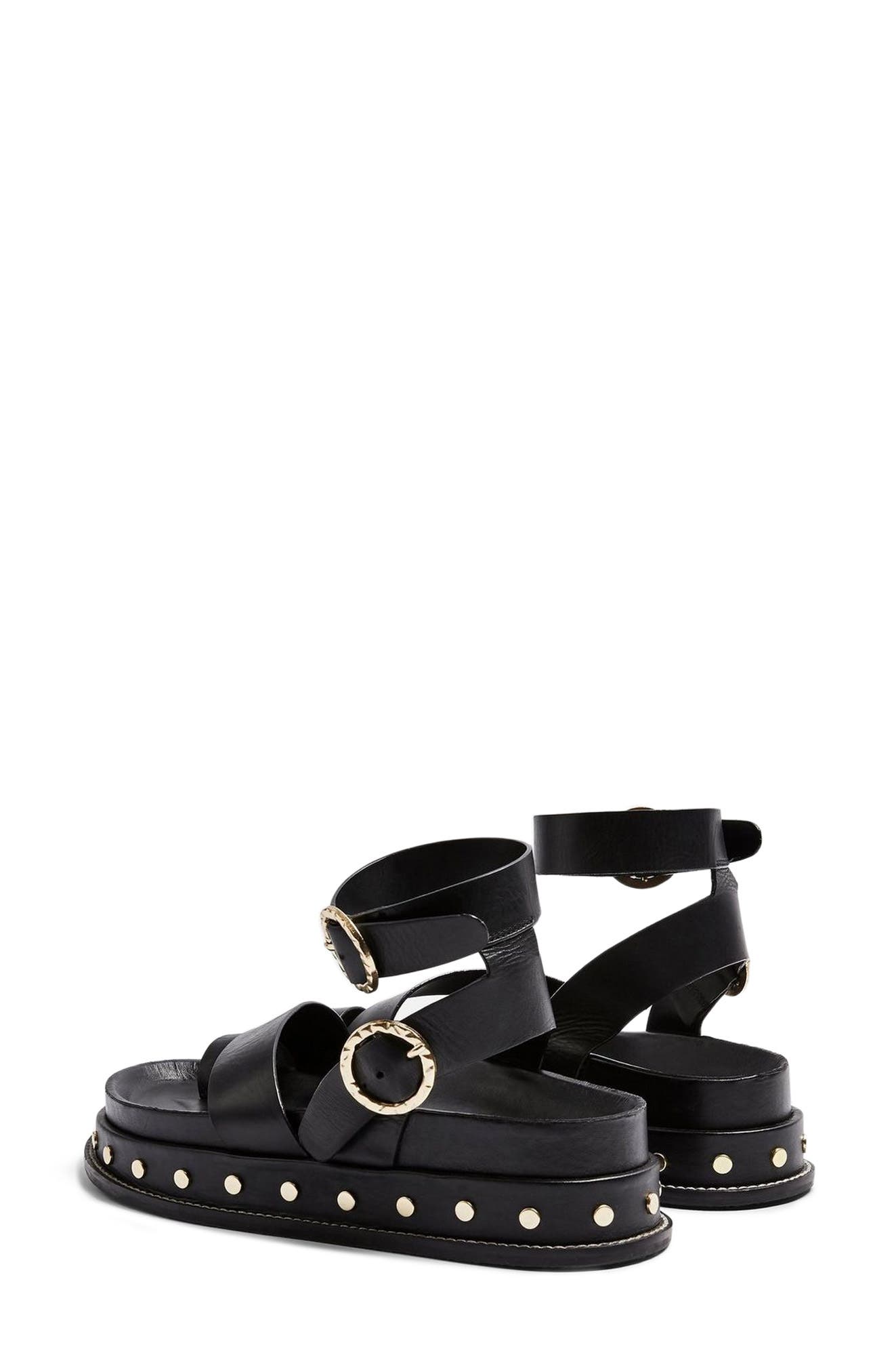 Topshop Fawn Studded Platform Sandal, Alternate, color, 