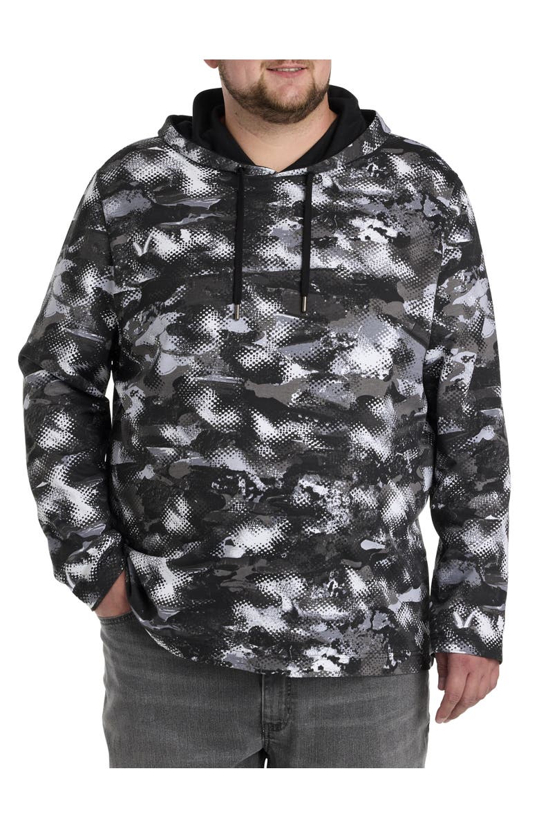 Robert Graham DXL Big & Tall Cordova Hoodie, Main, color, Black