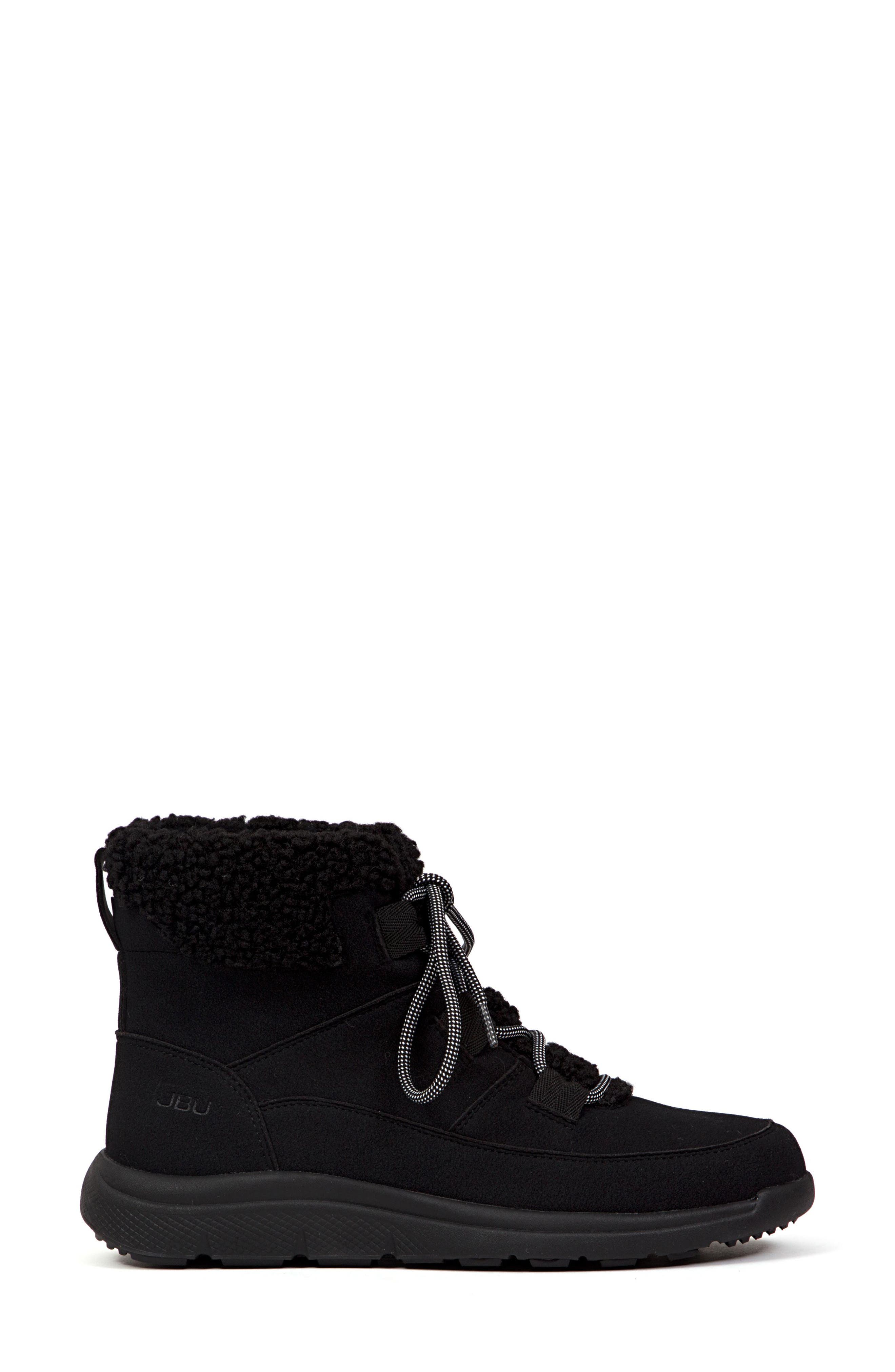 JBU Freeze Faux Fur High Top Sneaker, Alternate, color, Black