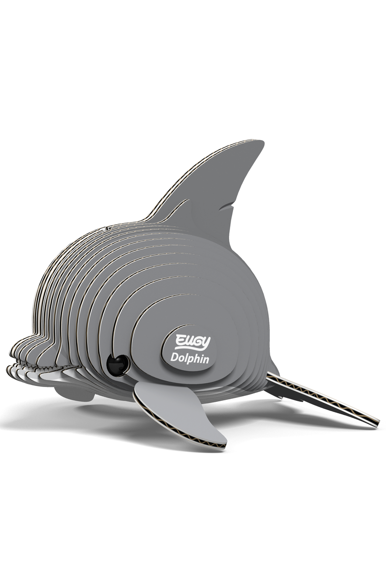 Dolphin 3D Puzzle, Alternate, color, No Color