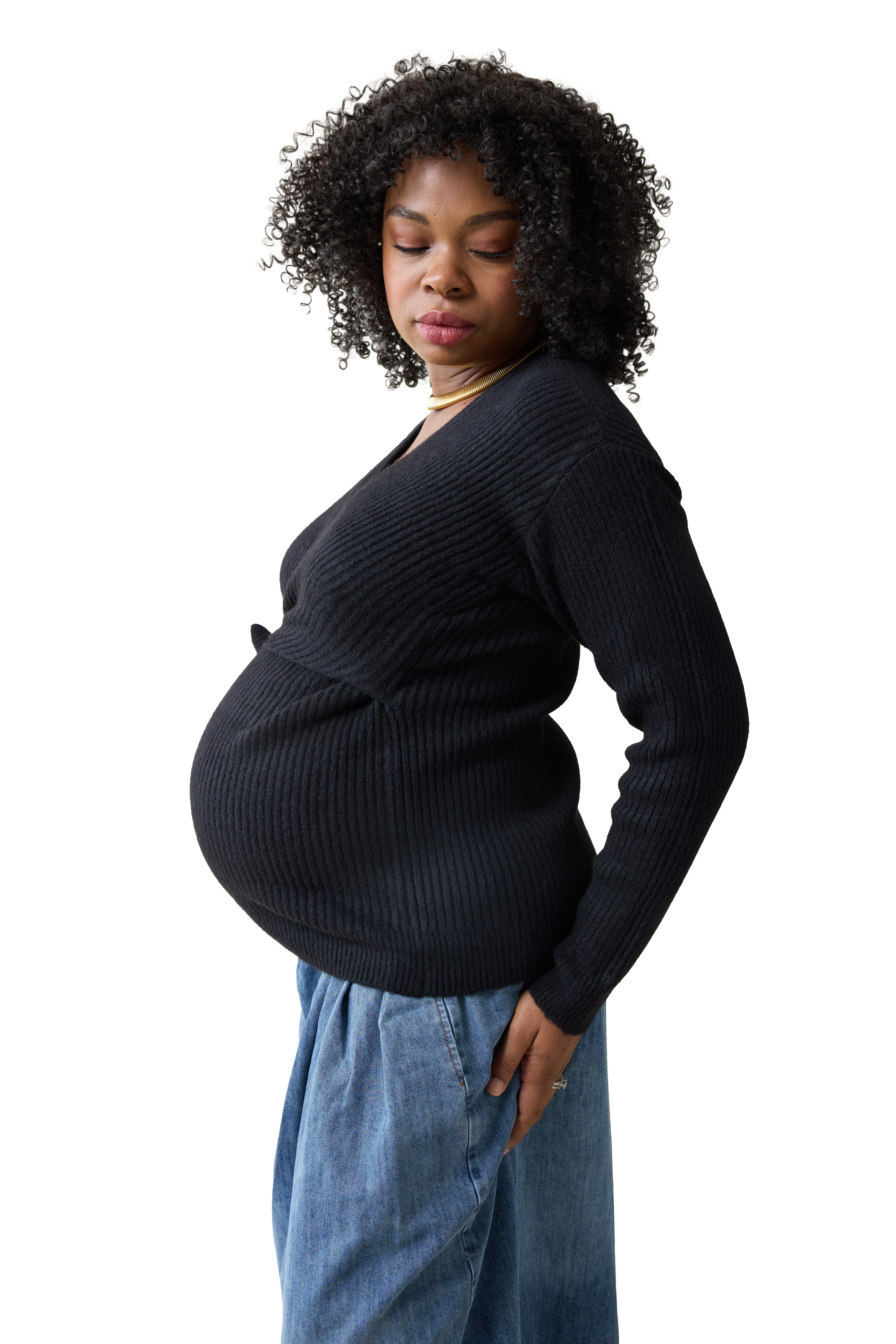Maternity and Nursing Wrap Sweater - image 2