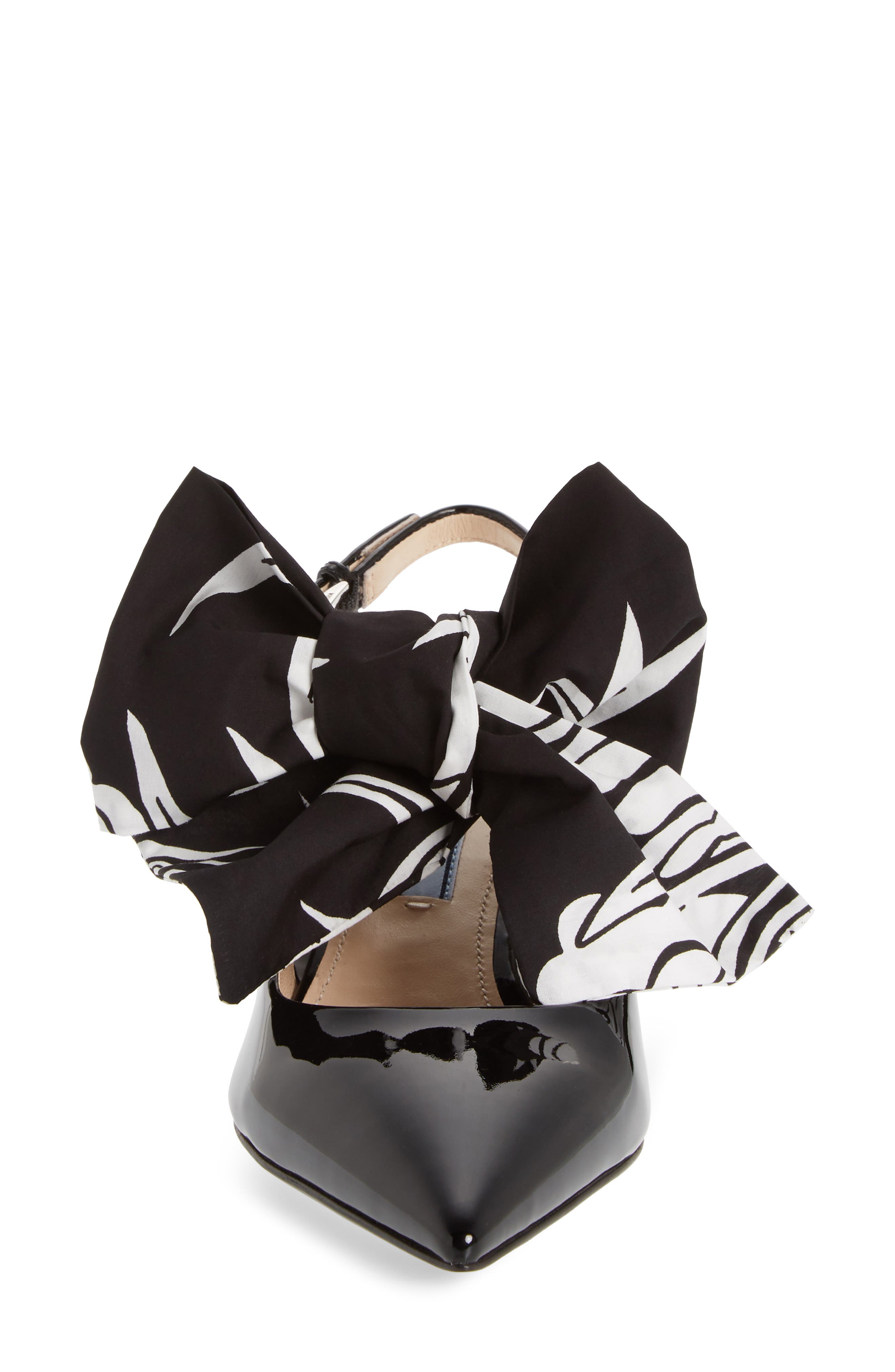 Prada Bow Pointy Toe Pump, Alternate, color, 
