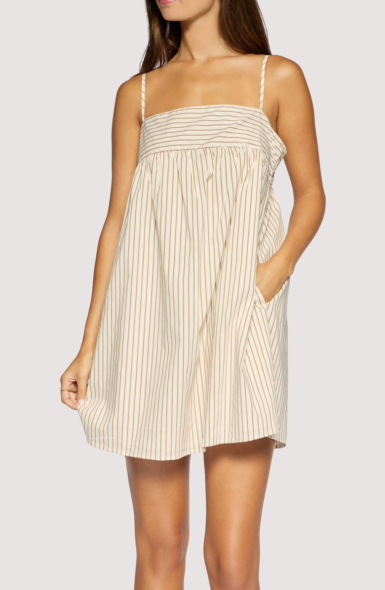 Lost + Wander Lido Affair Mini Sundress, Alternate, color, Cream Brown
