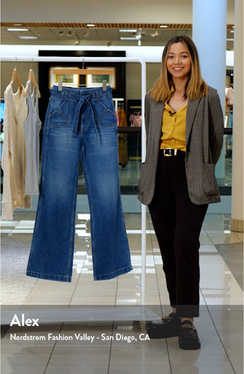 Bella Fashion Seamed Pocket Wide Leg Jeans, sales video thumbnail