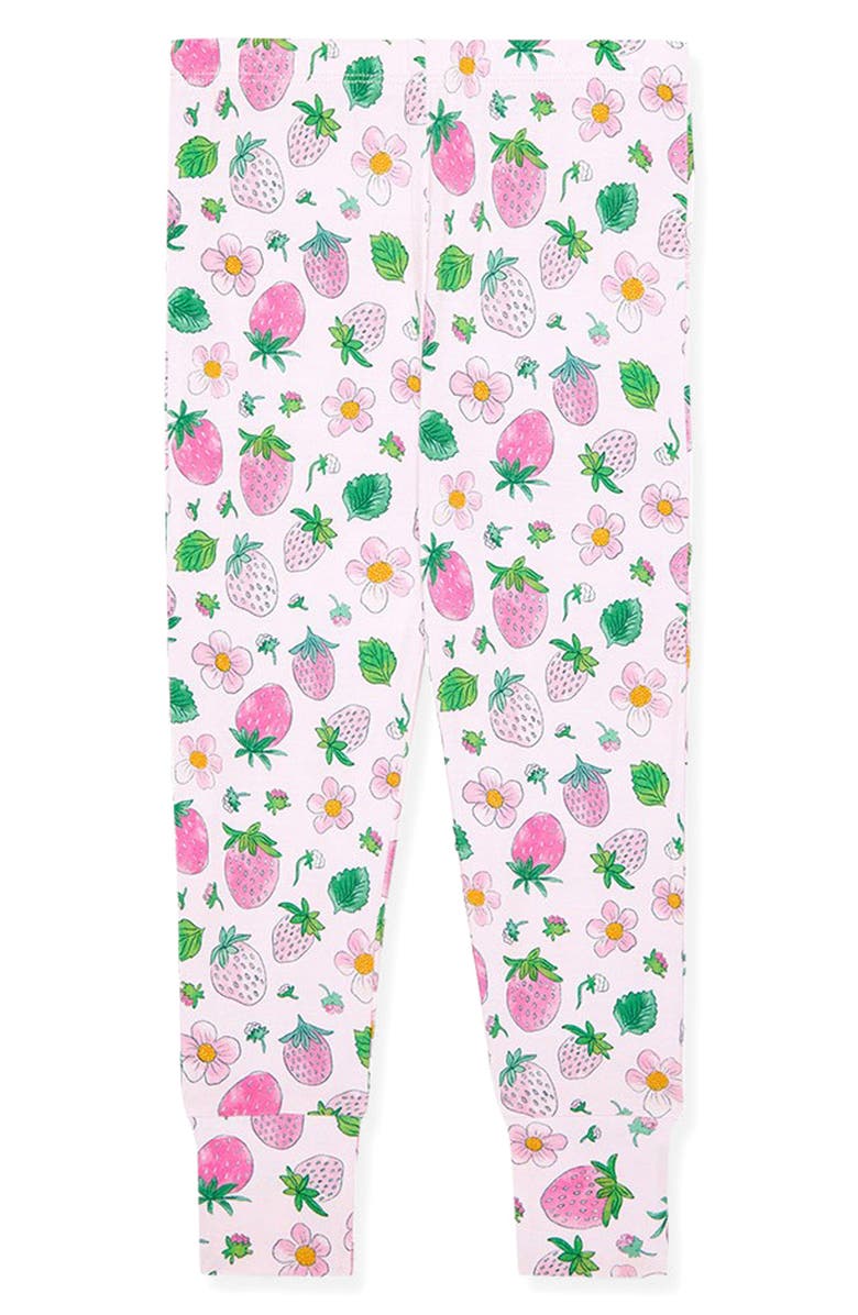 Posh Peanut Kids' Kyra Strawberry Print Fitted Two-Piece Pajamas, Alternate, color, 