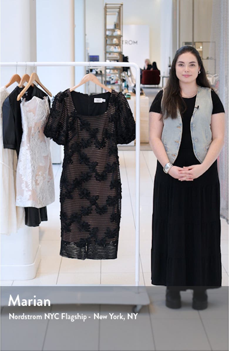 Floral Appliqué Open Stitch Dress, sales video thumbnail