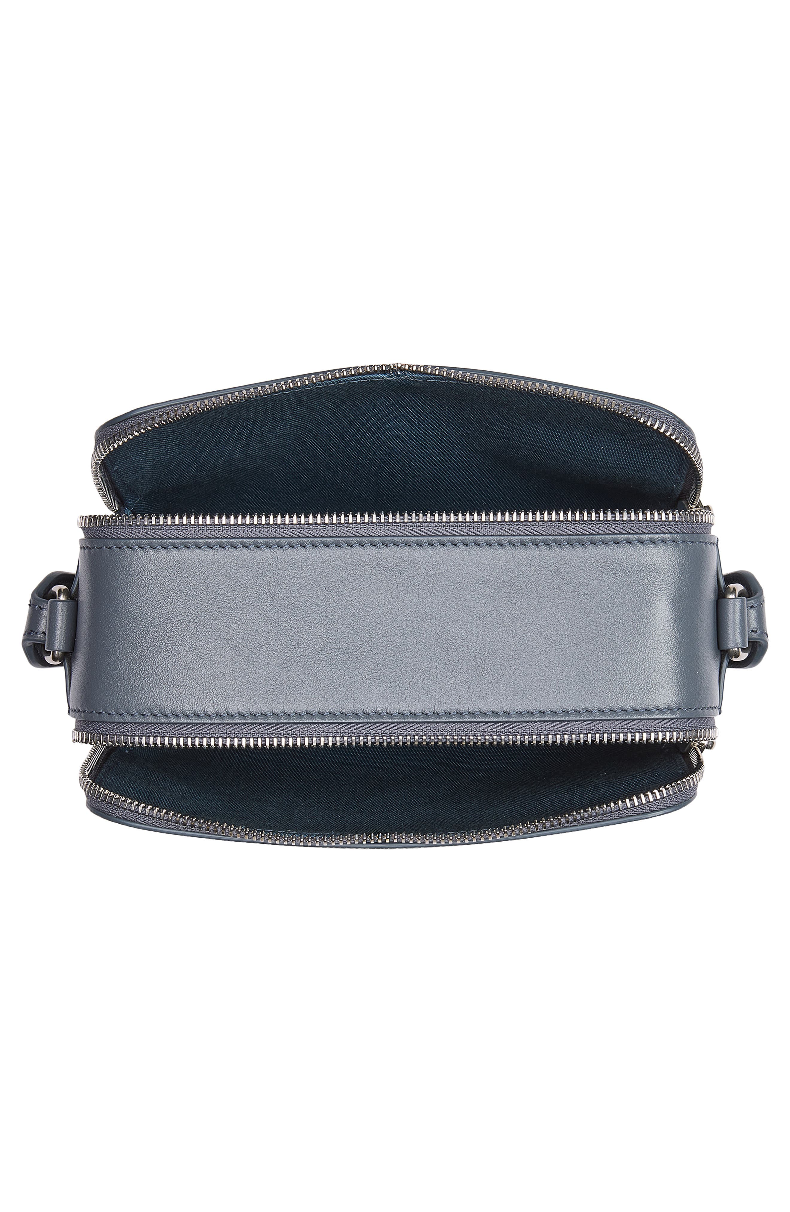 Burberry Mini Pop Check Leather Crossbody Bag, Alternate, color, Wave Blue