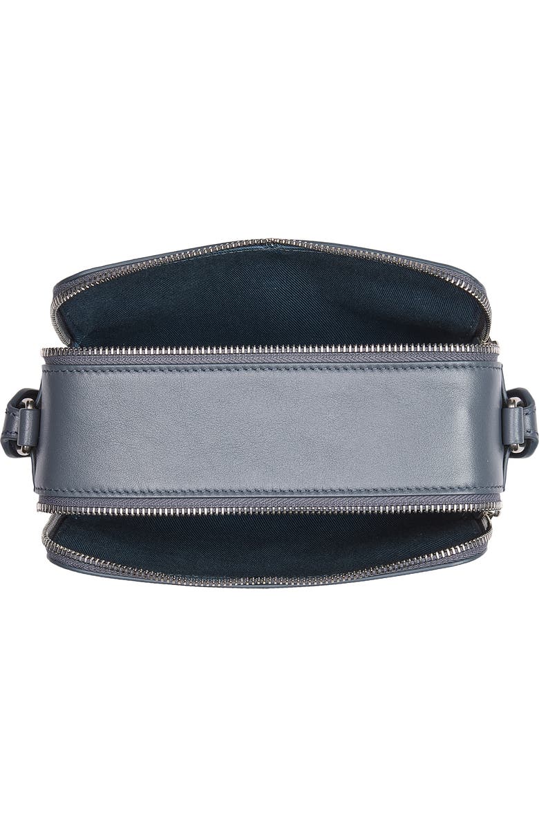 Burberry Mini Pop Check Leather Crossbody Bag, Alternate, color, Wave Blue