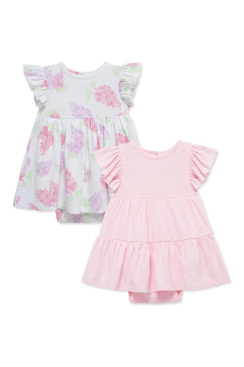Lilcas Pack of 2 Skirted Bodysuits, Main, color, PINK