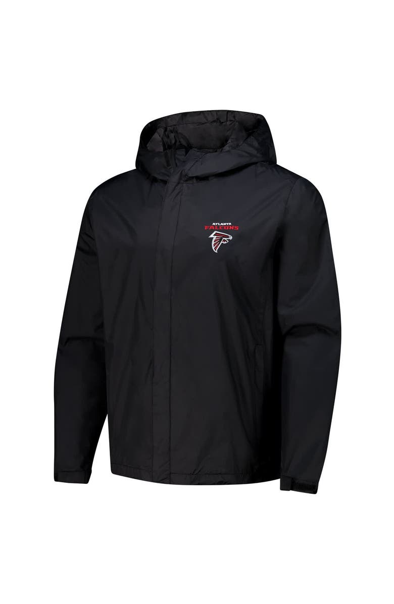 DUNBROOKE Men's Dunbrooke Black Atlanta Falcons Tropic Waterproof Packable Full-Zip Hoodie Jacket, Alternate, color,