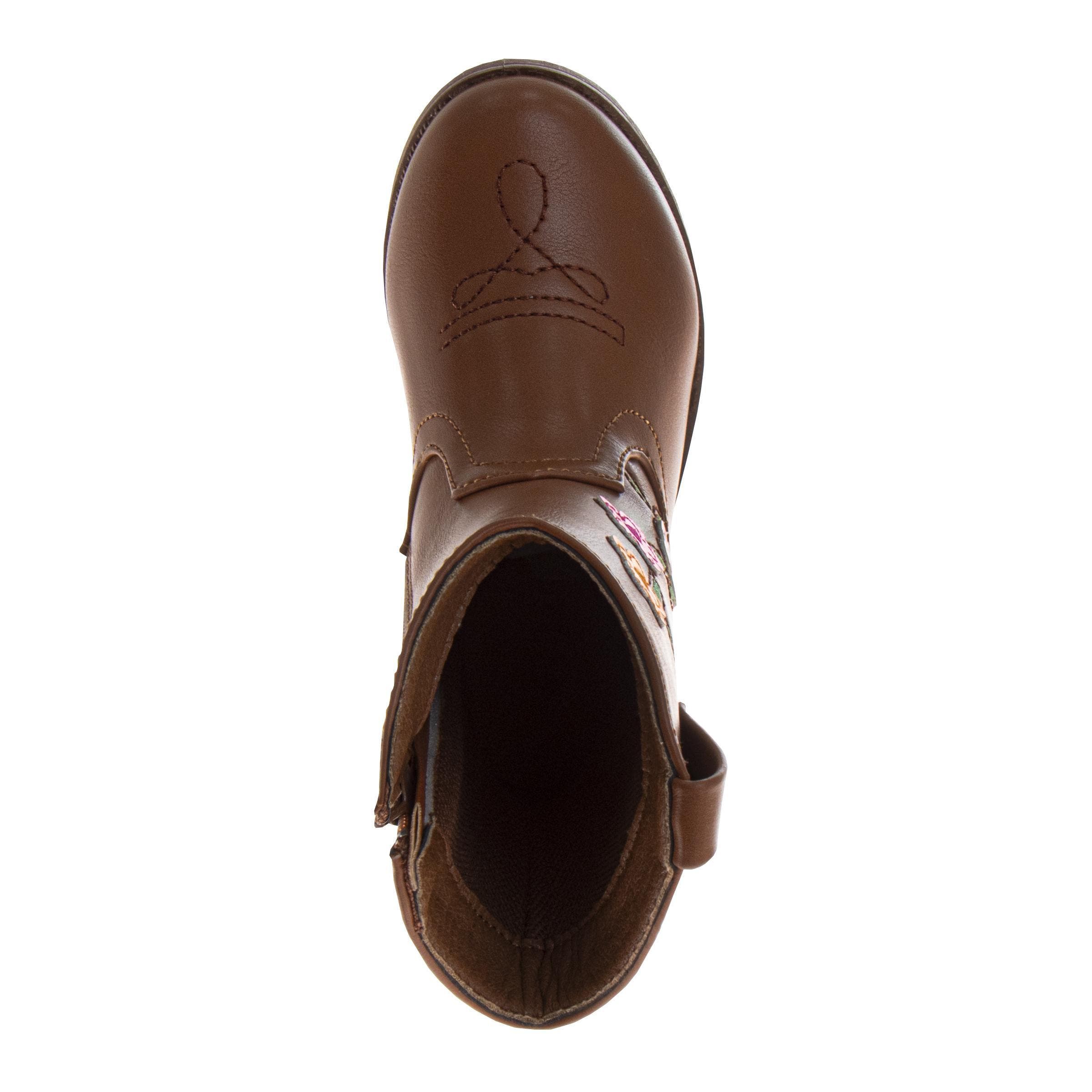 Laura Ashley Embroidered Western Boots Girls'  Fashionable Comfort Fit Stylish, Alternate, color, 