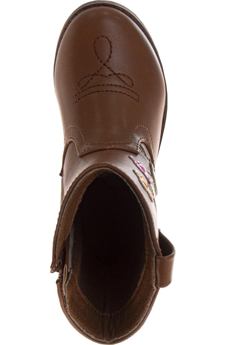 Laura Ashley Embroidered Western Boots Girls' Fashionable Comfort Fit Stylish, Alternate, color,