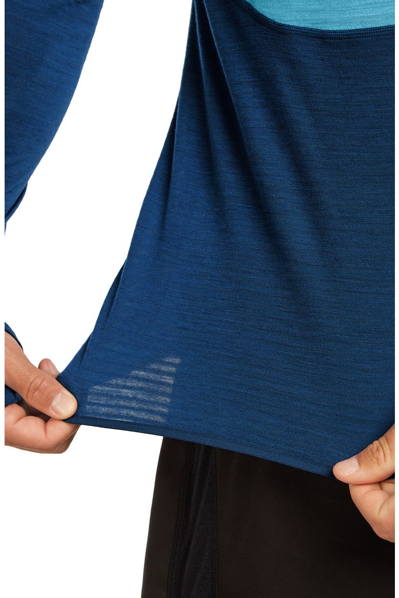 Tencel & Merino 200 Realfleece Descender Quarter Zip Pullover, Alternate, color, ARCTIC/ ATLANTIS/ CB
