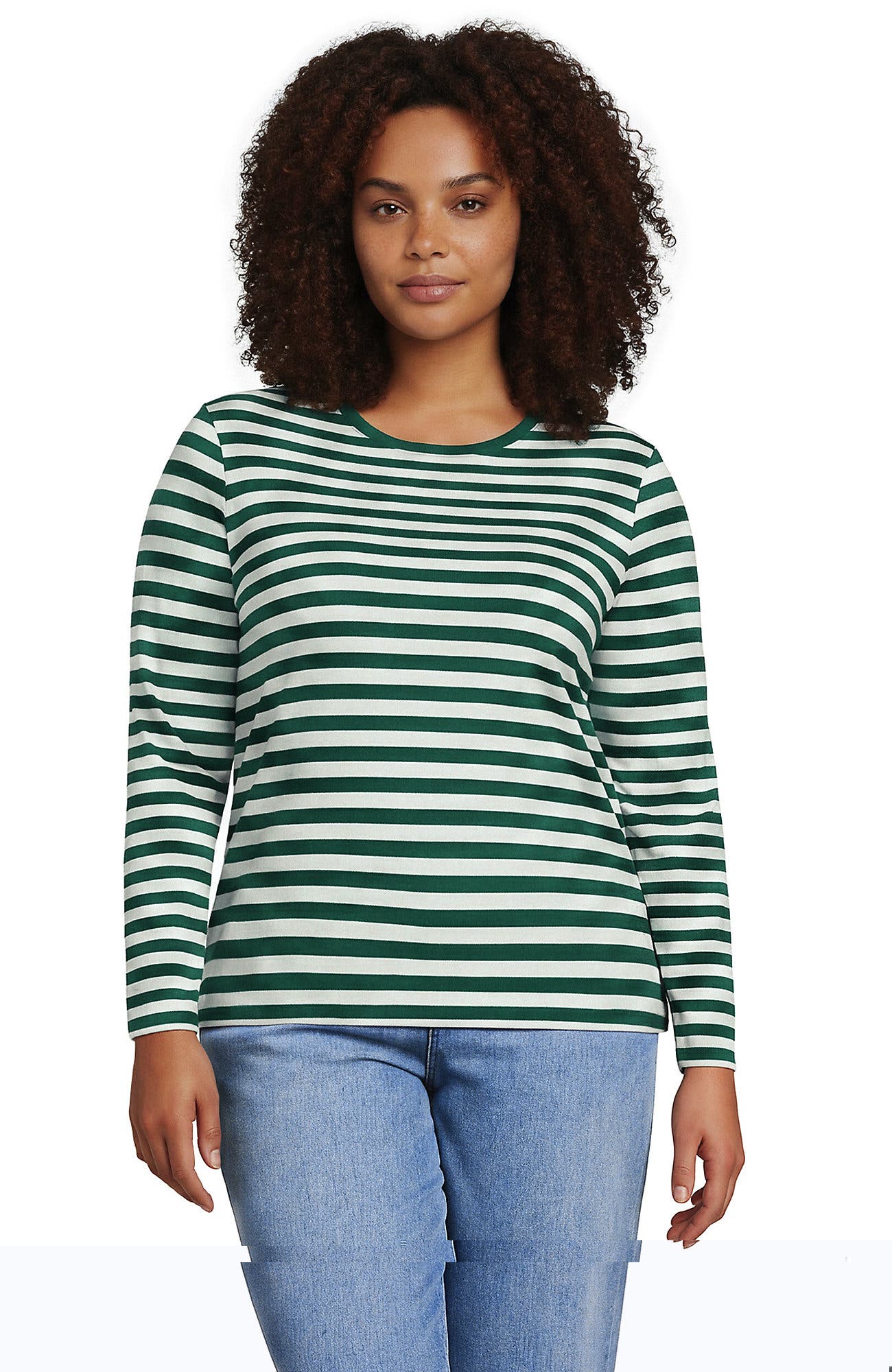 selected Pine/Ivory Even Stripe
