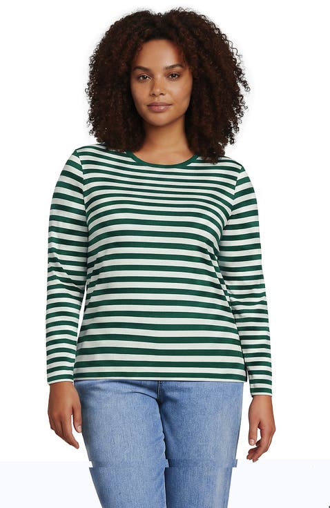 Supima Cotton Long Sleeve Crewneck T-shirt
