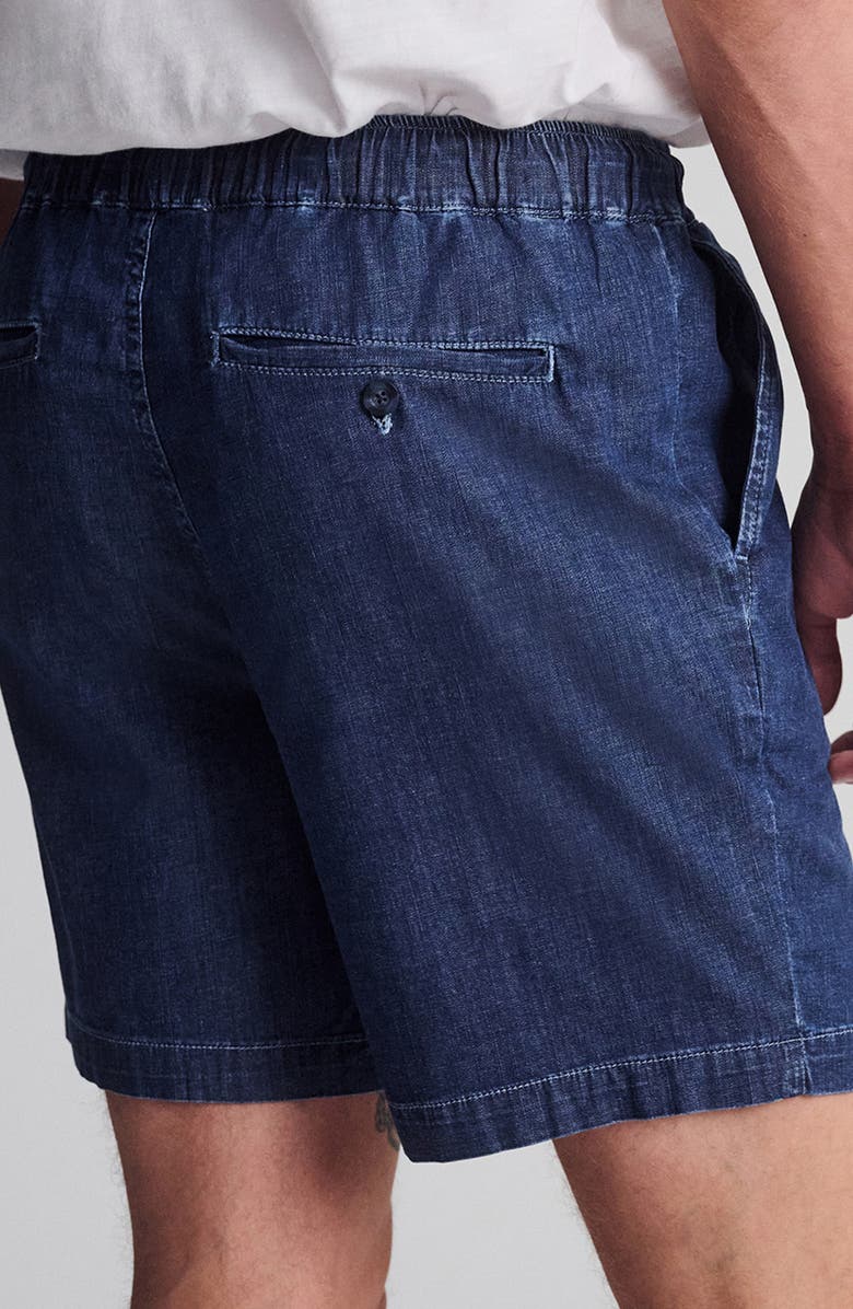 Mavi Jeans Clint Drawstring Chambray Shorts, Alternate, color, Dark Chambray