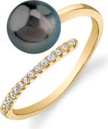 The Pearl Source Tahitian South Sea Pearl & Diamond Valentina Ring
