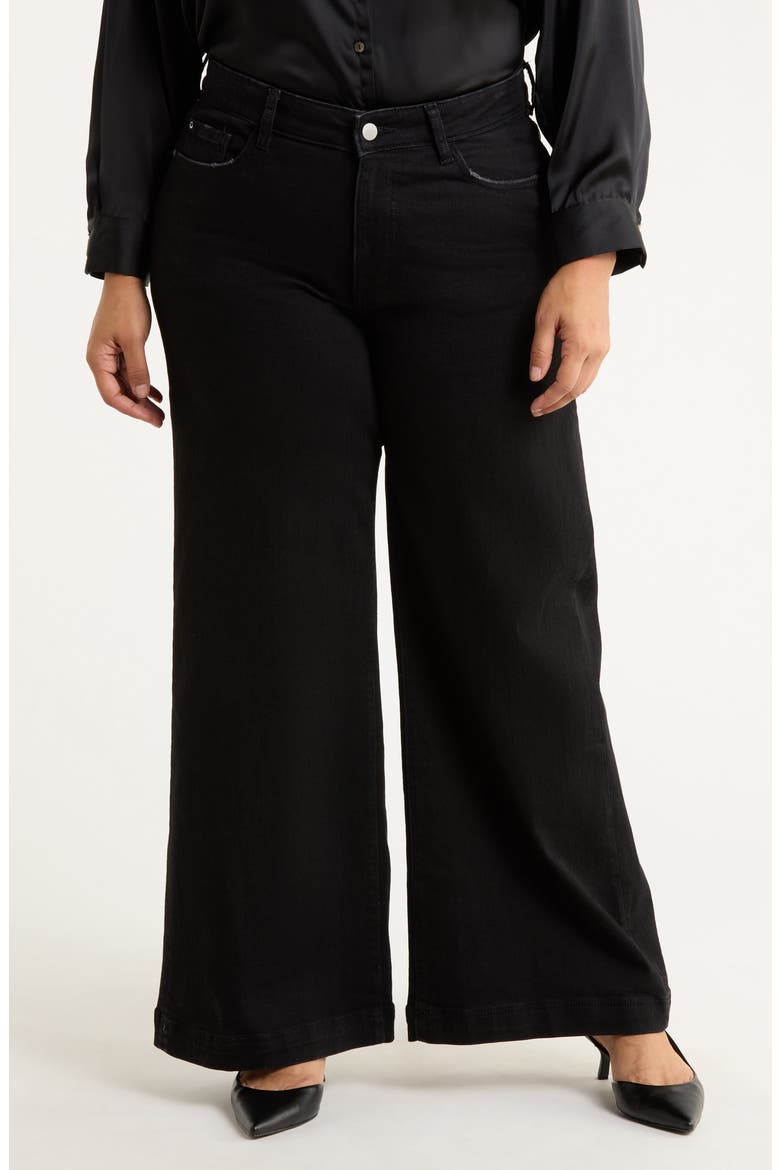 NCE High Waist Wide Leg Jeans, Main, color, INKWELL