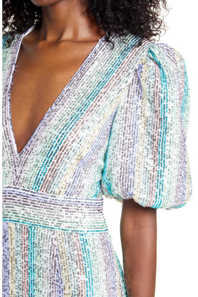 Indira Sequin Stripe Minidress, Alternate, color, MULTI