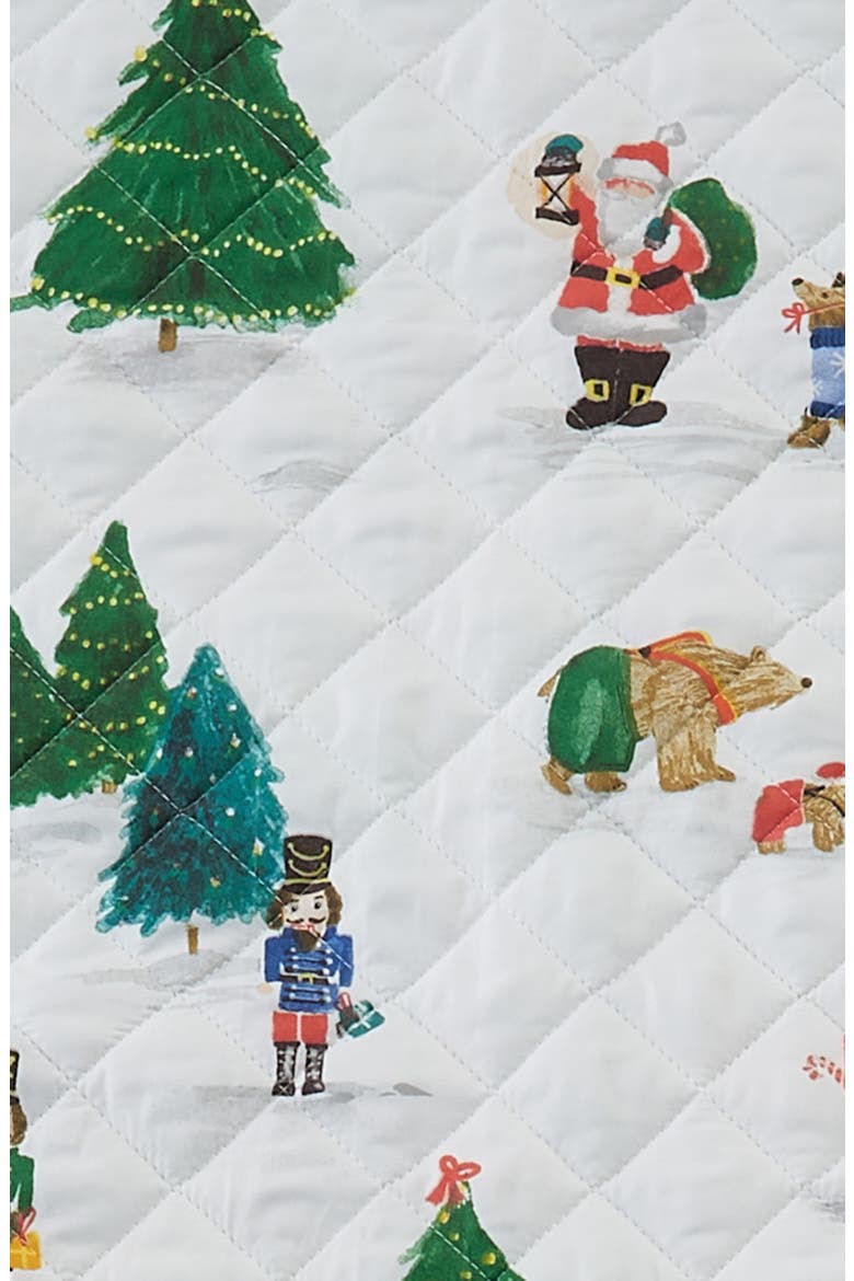 Santa & Friends Reversible Quilt & Sham Set, Alternate, color, WATERCOLOR SANTA