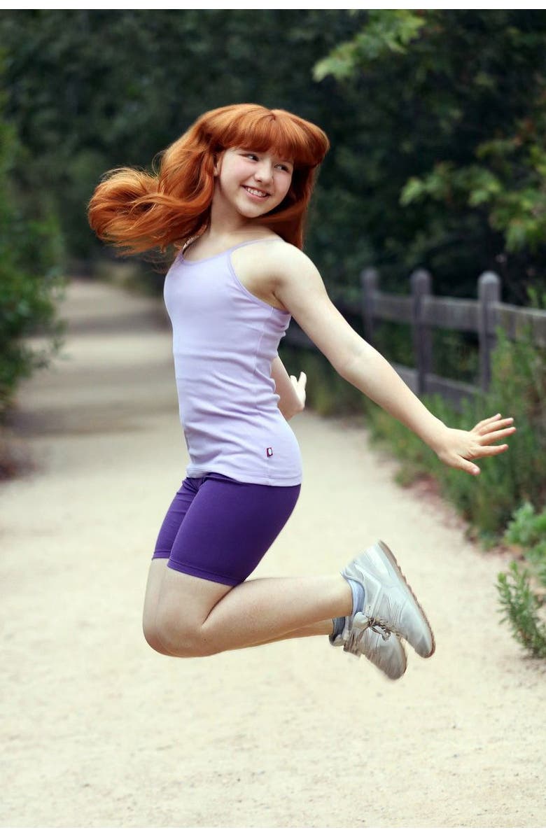 CITY THREADS Soft 100% Cotton Long Bike Shorts USA-Made, Alternate, color, Black